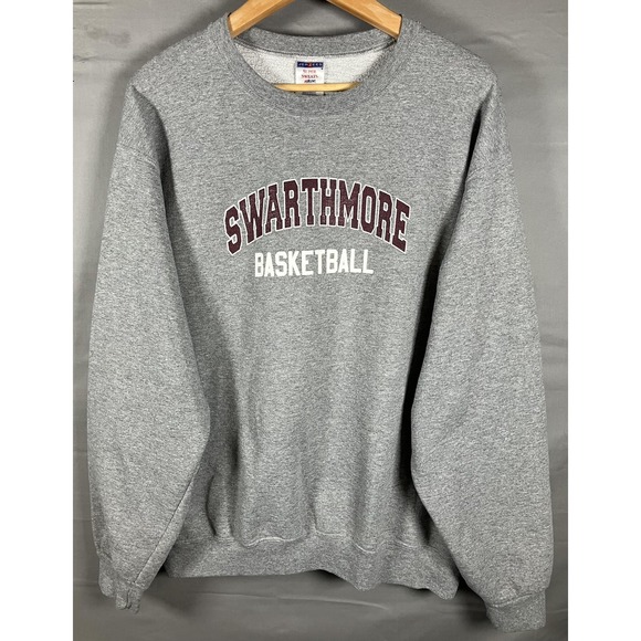 Swarthmore Basketball Sweatshirt Mens Large Gray NCAA College Crewneck Y2K - Picture 1 of 7